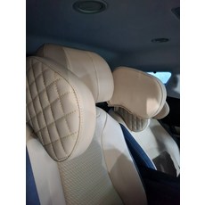 크레이지몬스터 4세대 카니발 KA4 페이스리프트 퀼팅 머리 받침대, 코튼 베이지(1P), 카니발KA4 퀼팅 머리 받침대, 1개