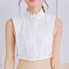 라쿤털 모조카라 여성레이스 셔츠 순면 뉴타입 인테리어 카라프릴 목티목카라 가을겨울용 가짜옷카라