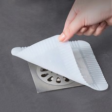 Pyunri 배수구 덮개 화장실냄새제거 벌레차단마개 덮개 매트 하수구뚜껑 15 x 15cm, 1개, 투명