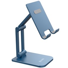 굿스 올메탈 스마트폰 태블릿 접이식 탁상 거치대 미드나잇블루