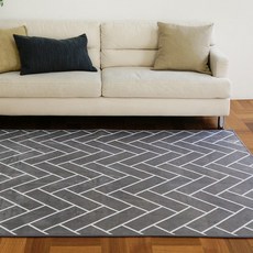 인룸 소프트 헤링본 극세사 러그 카페트