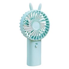 휴대용 선풍기 미니 냉각 팬 AA 배터리 작동 소형 선풍기 귀여운 귀 가정 사무실 여행 야외 및 캠핑, 1) Blue