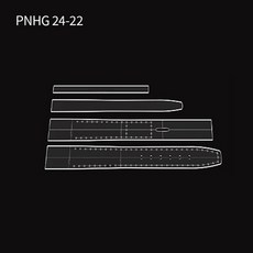 YOMDID 가죽 시계 스트랩 아크릴 템플릿 DIY 수공예 밴드 제작 스텐실 손목 금형 남녀, [23] PNH G 24-22, 1개