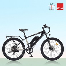  [바이크7] 2024 삼천리 팬텀 HX 26인치 - 100% 완조립 생활용 짐받이 슬라이딩형배터리 MTB 전기자전거, 블랙 (무광) 