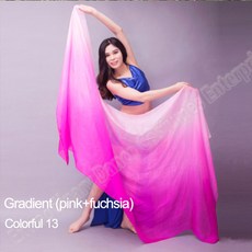 밸리 댄스 숄에 대한 실크 숄 베일 스카프 얼굴 사용자 정의 손 던진 그라디언트 200cm 250cm 270cm
