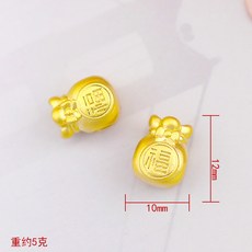와이에이치투 베트남 사금 구슬을 맞추다 운수대통 펀칭 복주머니파우치 큰 구멍 황금 염주 팔찌 DIY 액세서리