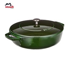 스타우브 staub 28cm 전골 수프 냄비 주물냄비 에나멜코팅 양수냄비 꼬꼬데, 닥크 그린, 1개