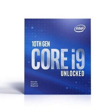 인텔 Intel 코어 i910900KF 데스크탑 프로세서 10세대 그래픽 없이 최대 5.3GHz 동작 속도 LGA1200 400시리즈 칩셋 125W, 프로세서 10 코어 - i910900