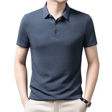 남성 여름 카라 반팔티 스판 시원한 와플카라티