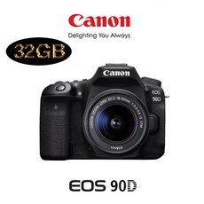 캐논 EOS 90D + 18-55mm IS STM LCD보호필름 메모리패키지 패키지, 32G 패키지 - 캐논카메라90d