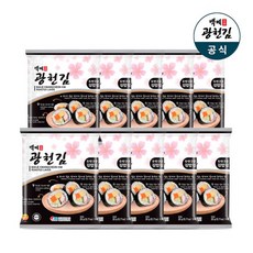 [백제광천김] 두번 구운 김밥김 10봉, 20g, 10개