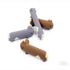 욱군 문고리 커버(고양이) 방문손잡이, 회색냥(좌)