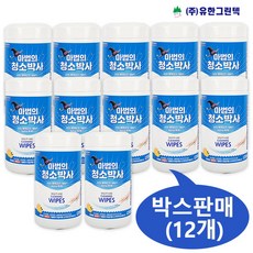 유한그린텍 청소박사 원통형200매(대형)-12개(박스) 1714 와이퍼티슈 만능크리너 청소티슈, 12개