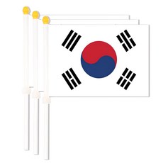 더자카 천수기 태극기, 화이트, 3개 화이트, 3개