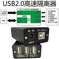 USB2.0 고속 분배기 480M 디코더 제거 DAC 공통 접지 전류 방음 미국 외부 장치 보호, 1개 - 미션dac