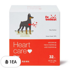 닥터웰릿 하트케어 츄 강아지 간식 32p, 심장건강, 288g, 1개