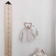 우드 키재기 벽장식 어린이 현관 측정 나무 성장 자, 1. 다크 카키