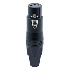 수 암 마이크 커넥터 XLR 케이블 단자 오디오 와이어 커넥터 7 가지 색상 3 핀 XLR 플러그 잭 10 개로트, 10xF-Black