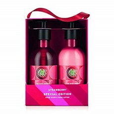 [구매대행] The Body Shop Strawberry Hand Duo Gift Set 2pc Holiday Exclusive Gift Set, 1