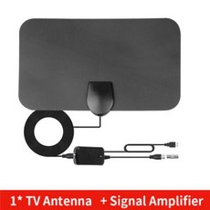 고이득 HD TV DTV 박스 디지털 TV 안테나 4K 8K 25dB 3000 마일 부스터 액티브 실내 공중 HD 평면 디자인 DVB-T2 TV 안테나, 1) Antenna andAmplifier - 비디오플레이어