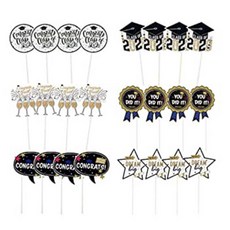 아모스펀 24pcs 컵케이크 토퍼스 유 디드 잇 클래스 of 2020 케이크 픽스 그래듀에이션 파티 서플리스, 1