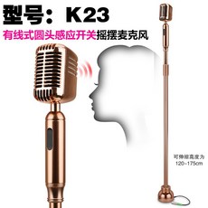 스탠드마이크 노래 가수 노래방 스탠딩 플로어 마이크 무대 회의 녹음용 강의, K22 유선 스윙 마이크