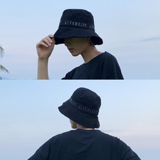 목걸이 스틱 벙거지 남자 드랜드 청년 힙합 블랙모자 남성 트렌드 썬캡 가을