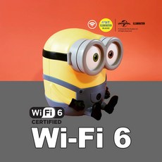 밥 미니언즈공유기 와이파이 Wi-Fi 6 AX-1800, 1개