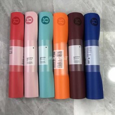  룰루레몬 리버서블 요가매트 5mm 필라테스 요가, 5mm 핑크퍼플, 1개 