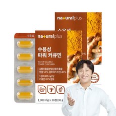 내츄럴플러스 수용성 파워 커큐민, 30정, 2개