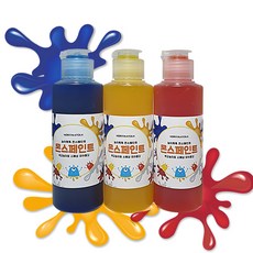 놀미 몬스페인트140ml 3색세트 유아물감 촉감놀이 핑거페인트, 몬스페인트140(투명)-3개