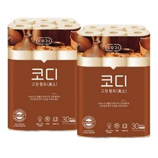 코디 고창 황토 30m 30롤 2팩, 60개