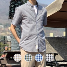 남자시어서커반팔셔츠