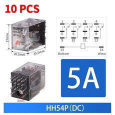 타이머스위치 타임스위치 전기타이머 소형 제어 릴레이 중간 AC 12V DC C24 AC22, 26.HH54P DCx10 24V, 1개