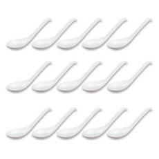 중국 아시아 수프 스푼 일본 스타일 쌀 레스토랑용 긴 손잡이 핫, 1.White, 1개