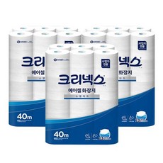 크리넥스 물에 잘녹는 에어셀 화장지 40m 24롤X3팩, 24개입, 3개