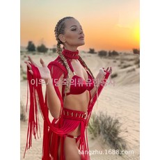  핸드메이드 수술 롱스커트 아이디어 디자인 그리스 여신룩 비치 여행 섹시 수영복, A02레드세트 