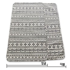 한일의료기 4계절용 캠핑 워셔블 방수 전기요 그레이인디언, 더블