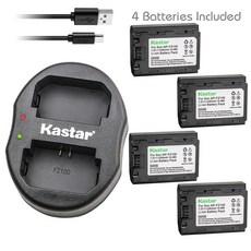 Kastar 배터리 듀얼 충전 for 소니 OEM NP-FZ100 오리지날 NPFZ100 BCQZ1, Dual Charger + 4 Batteries