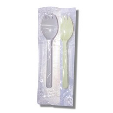 일회용 수저 포크숟가락 1박스 2000개입 스포크 포카락 샐러드 포크 수저, 1개, 2000개
