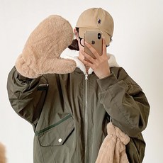 핑크버터 001363 [4컬러] 미닝 밍크퍼 파스텔 벙어리 장갑 기모 손모아 양털 퍼 남여공용 워머