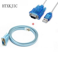 [해외] 콘솔 케이블 RJ45 이더넷 Rs232 DB9 COM 포트 시리얼 여성 라우터 네트워크 어댑터 케이블 RS232 USB 2.0 시스코, 1.8m