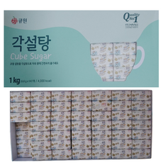 큐원 각설탕 147개입 1kg 8개 하얀설탕 큐브 슈가