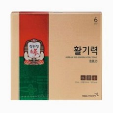 정관장 활기력 세트 20ml x 16병 BEST 피로회복건강기능식품 홈쇼핑인기홍삼 어버이날 가정의달 부모님선물 명절선물 설선물 추석 선물세트 답례품추천 6년근 홍삼 건강기능식품, 20ml/16병/6박스
