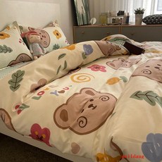 고양이무늬이불베개세트