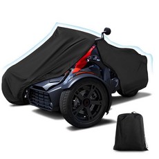 Can-Am Ryker 300D 옥스포드 원단과 호환되는 Ryker 풀 커버 먼지 먼지 눈 비 태양 광선으로부터 보호(블랙), for Spyder F3 Cover, 1개