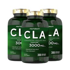 호바흐 CLA 홍화유 추출 3000mg 300 소프트젤 3병