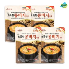 오롯한 콩비지찌개 570g4팩 즉석식품 즉석탕 상온보관, 단일상품