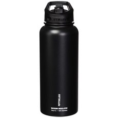 FIFTY/FIFTY Sport Water Bottle Straw Cap with Wide FIFTY/FIFTY 스포츠 물병 넓은 입구가 있는 밀짚모자 34온스/1L 매트블, 1개, 963.88g, 매트 블랙