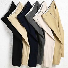 남성바지 블랙 캐주얼 바지 남성 스트레이트 레그 남성 여름 바지 코튼 뉴 카키 하이 웨이스트 바지 드레스 비즈니스 빈티지 경량